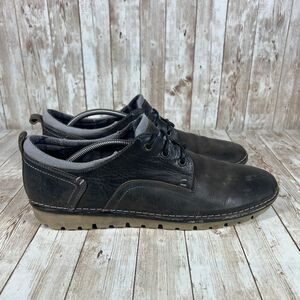 ROAN by bed Stu Men's 12 Leather Oxford Casual Shoes with Black Gray